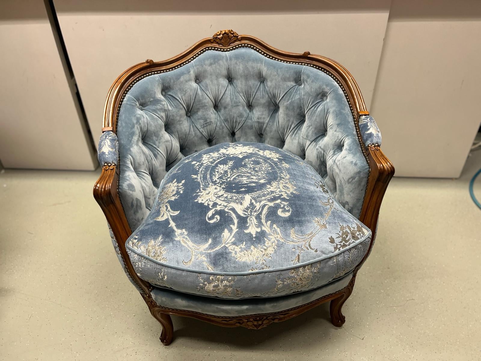 Restoration of an antique armchair (After)