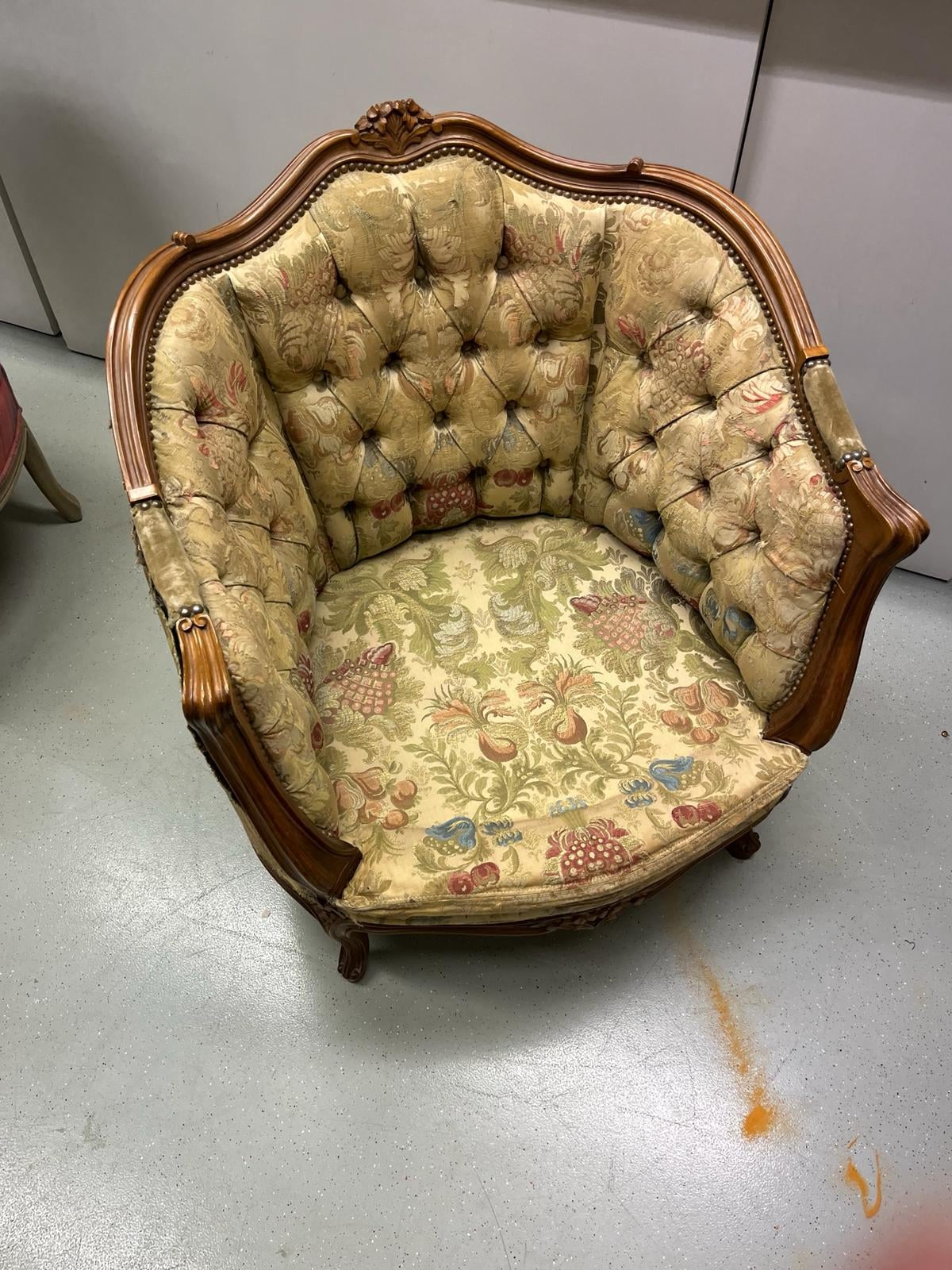Restoration of an antique armchair (Before)